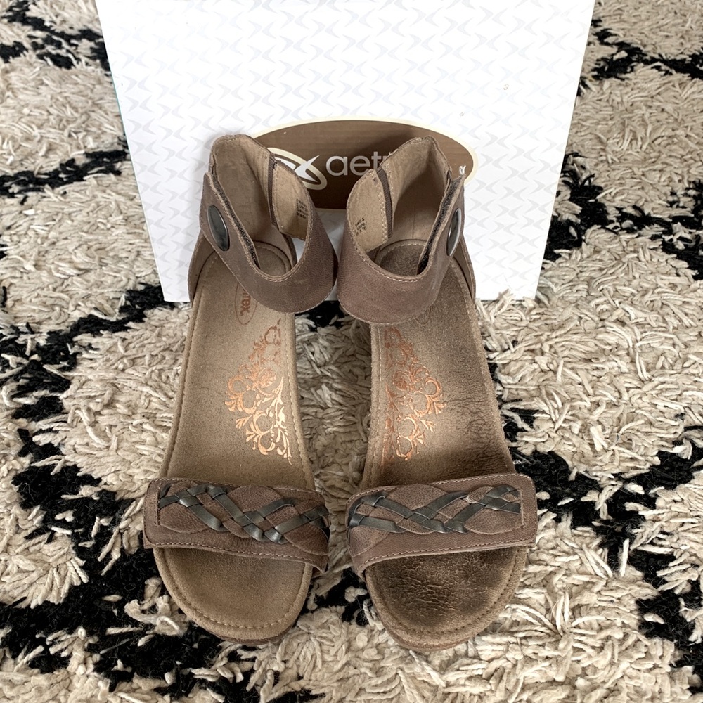 Aetrex Ankle Strap Wedge